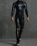 Advbridge Men Women CyberPunk Mechanical Armor Jumpsuit Halloween Party Cosplay Skull Steampunk Costume Elastic Bodysuits Rompers