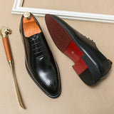 Advbridge Luxury Mens Leather Shoes High Quality Men's Shoes Fashion Oxford Wedding Men Dress Leather Shoes Gentleman Office Man Shoe
