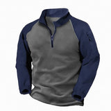 Advbridge Warm Winter Zip Double Fleece Hoodie Pullovers Casual Fall Long Sleeve Stand Collar Shirts Men Stitch Military Sweatshirts