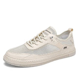 ADVBRIDGE  -  Leather Casual Shoes Autumn New Breathable Men Shoes Male Flat Shoe High Quality Men's Sneakers
