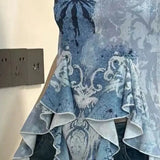 Advbridge Asymetrical Tanks Camis for Women Niche Design Summer Personality Girls Clothing Fashion Tie Dye Outwear Casual Chic Students