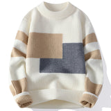 Advbridge Sweaters men 2024 winter korean style mens warm sweater mens fashion sweaters Splicing color patterns Men's wool pullovers male