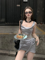 Advbridge  Summer French Elegant Y2k Mini Dress Woman Sexy Sleeveless Short Party Dress Casual One Piece Dress Korean Fashion Chic