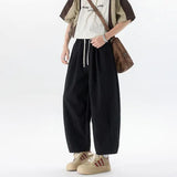 ADVBRIDGE  -  Trendy Men's High Waist Wide Leg Ankle Pants - Office to Weekend Cropped Trousers Stretchy Waist & Lightweight Breathable Fabric
