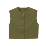 Advbridge  2024 Women's Flared Vest Vest Summer Jackets Zevity Sleeveless Woman Traffic Working Female Elegant Luxury Coat Coats