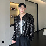 Advbridge Sexy Man Jackets Fashion Korean Style Sequin Short Coat Trend Niche Design Men's Personality Clothing Autumn New Top 9C2073