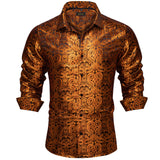 Advbridge New Luxury Silk Designer Men's Shirt Long Sleeve Social Button Down Collar Dress Shirts Blouse Prom Party Men Clothing