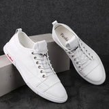ADVBRIDGE  -  Genuine Leather Mens Casual Shoes Luxury Brand Black Outdoor Formal Shoes Men Man Fashion Simple Male Footwear Men Sneakers