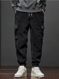 Advbridge Spring Autumn New Style Elastic Waist Casual Pants for Men Stretch Straight Drawstring Harem Jogging Sports Long Pants Male