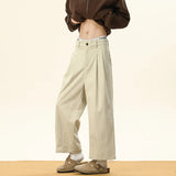 ADVBRIDGE  -  Black Casual Pants Men Fashion Wide Leg Pants Men Japanese Streetwear Hip-hop Loose Straight Pants Mens Trousers S-2XL
