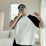 Advbridge Summer Loose Men's T-shirt Korean Style Casual Round Neck Letter Printed Short Sleeved Male Tops 2024 New Fashion