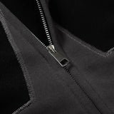 Advbridge Hip Hop Streetwear Hoodies for Men Five-pointed Stars Patch Embroidery Hooded Y2k Zip Up Hoodie Designer Oversized Hoodie Men