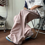 Advbridge Summer Korean Style New Men's Casual Pants Elastic Waist Loose Male Trousers Straight Wide Leg Bottom Fashion 2024