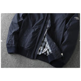 Advbridge Men Business Jacket Spring Autumn Casual Slim Fit Mens Outerwear Male Coat Bomber Jacket for Men Double Layer Workwear Shirt