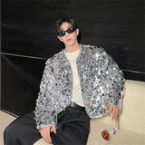 Advbridge Sexy Man Jackets Fashion Korean Style Sequin Short Coat Trend Niche Design Men's Personality Clothing Autumn New Top 9C2073