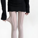 Advbridge Spring Women's Tights Sexy Striped Patchwork Stockings Pantyhose Fashion Slim Body Leggings Evening Party Stockings 2025