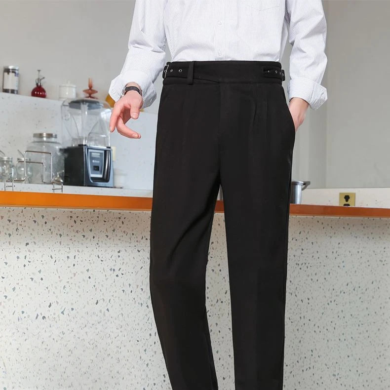 Advbridge -  Men Autumn Winter Fashion Thick Woolen Suit Pants Men Business Formal Wear Pants Male Long Straight Dress Trousers H361