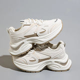 ADVBRIDGE  -   Women Vulcanized Shoes Women Sports Shoes Casual Shoes Thick Sole Height Increasing Breathable Running Shoes Fashionable