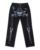 Advbridge Y2K Jeans Harajuku Hip Hop Retro Skull Graphic Baggy Jeans Black Pants Mens Womens New Gothic High Waist Wide Pants Streetwear