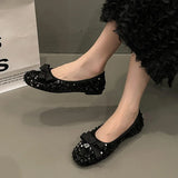 Advbridge Women Flats Bow Bling Flats Shoes Shallow Designer Sandals Autumn Fad Soft Casual Shoes 2024 Dress Walking Cozy Femme Chaussures