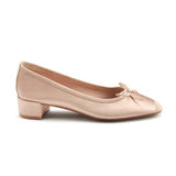 ADVBRIDGE  -  Fashion Design Silk Ballerinas Women Pumps Slip On Loafers Round Toe Square Heels Bowknot Casual Spring Autumn Shoes