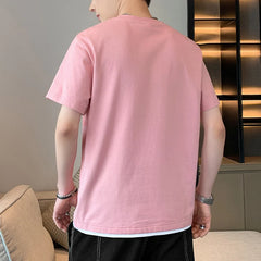 Advbridge Men's Oversized T-shirt Letter Print Harajuku Short Sleeve Tees Tops Y2k Streetwear Casual Loose Men Tshirts