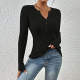 Advbridge Solid Knitted Blouse Women Sexy V-neck Single Breasted Full Sleeve Female Pullovers 2025 Spring Autumn New Lady Fashion Outwears