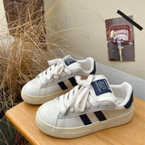ADVBRIDGE  -  Women's Casual Board Shoes New Soft Bottom Non-slip Comfortable Casual Shoes Retro Hundred with Thick Bottom Small White Shoes
