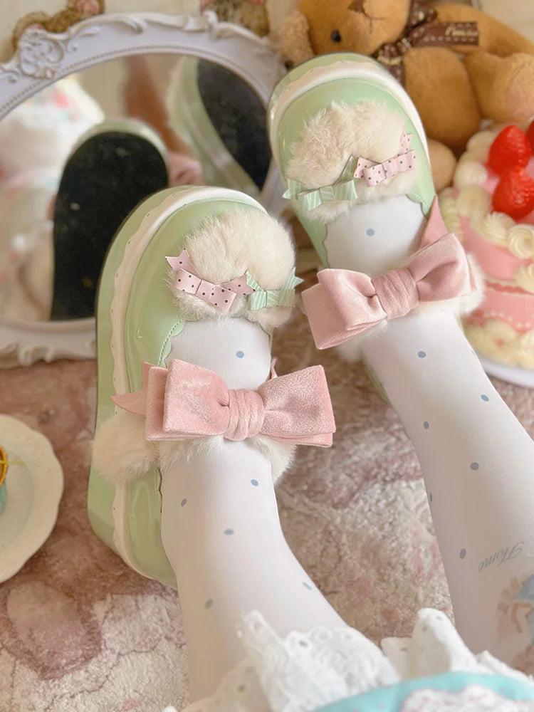 Advbridge Original Thick Soled Sponge Cake Shoes Dopamine Lolita Girls' Single Shoes Japanese Loli Tea Party Cute Student Single Shoes