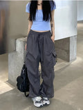 Advbridge  -  Y2k Streetwear Bf Fashion Trousers Oversize Jogging Techwear Sweatpants Harajuku Vintage Parachute Cargo Pants Women