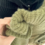 Advbridge Zipper Cardigan Sweater Women Knit Fall Winter Long Sleeve Harajuku Y2K Solid Jumper Loose Lazy Warm Vintage Basic Female Hoodie