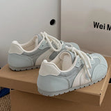 ADVBRIDGE  -  Round Toe Flat Casual Shoes Spring 2025 New de Trainers Women's Breathable Thin Bottom Sports Flat White Shoes