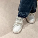 ADVBRIDGE  -  Women Platform Sneakers Autumn New Height Increase Non Slip Outdoor Casual Shoes Comfortable Fashion Cross Tied Flat Shoes