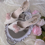 Advbridge Pink Lolita Shoes for Women  Wedges Shoes for Women  Wedding Shoes Bride  Luxury Shoes Black Y2k Shoes for Ladies Pearl