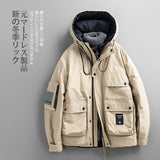 Advbridge Men‘s Wintern outfits Outdoor Workwear Loose Padded Jacket 2024 Winter Warm Hooded Warm Thicken Coat Men Women 2024 Letter Print Patch Design Jacket Advbridge Men‘s Wintern outfits