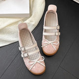 ADVBRIDGE  -  Sweet Casual Mary Jane Flat Oes Women Shoes Woman Ballet Flats Soft Bot Comfortable Spring Summer Retro Sle Shoes for Women