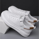 ADVBRIDGE  -  Men's Board Shoes Spring and Autumn New Casual Shoes Mens Genuine Leather British Soft Soled Trendy Leather Shoes Men Sneakers