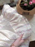 Advbridge French Romantic Fashion Sweet Purple Flower Flying Sleeves Dress Women's Summer Elegant Holiday Party Ruffles Fairy Mini Dresses