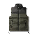 Advbridge Men's autumn and winter cotton season vest stand-up collar thickened warm color matching vest cotton vest sleeveless downjacket jinquedai