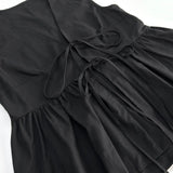 ADVBRIDGE  -  Black Elegant Summer Suits For Women New V Neck Lace-up Sleeveless Tank Top+Ruffle Trouser Fashion Casual Pants Sets 2 Piece Set