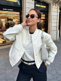 Advbridge Ladies Vintage Solid Short Bomber Autumn Winter Jacket Women Coat With Pockets Outerwear Outfits Chic Tops Women Coat Female