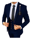 Advbridge Formal Men 3 Piece Wedding Suit Groom Tuxedo Slim Fit Business Suits Champagne Wedding Suit Costume Homme (Blazer+Pants+Vest)