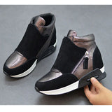 Advbridge Suede Leather Sneakers Women Platform Shoes Fashion Women Sneakers Height Increasing Shoes Woman Casual Shoes N011