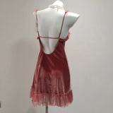 ADVBRIDGE  -  New Winter Velvet Sexy Nightgowns Pajamas Women's Sleepwear French Suspender Nightdress Retro High Quality Lace Home Clothes