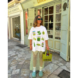 Advbridge Popular Casual Summer food Graphic T Shirts Harajuku Streetwear Gothic Clothes All Cotton Oversized Y2k Tops Goth Women Clothing