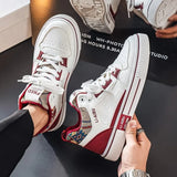 ADVBRIDGE  -  Autumn Fashion Embroidery Low Top Casual Shoes for Men Retro Versatile Comfortable Non Slip Wear Resisdent Lace Up Sneakers