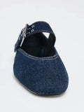 ADVBRIDGE  -  Spring New Blue Retro Denim Flat Shoes round Toe Slip-On Women's Ballet Style Casual Footwear Comfortable Flats for Ladies