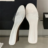 ADVBRIDGE  -  New Summer PVC Transparent Wedges Open Toe Women Slippers Low Heels Banquet Dress Beach Female Shoes