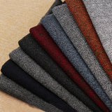 Advbridge Gray Wool Tweed Winter Men Suit's For Wedding Formal Groom Tuxedo Herringbone Male Fashion 3 Piece Suit (Jacket + Vest + Pants)