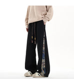 Embroidery Patchwork Sport Pants Mopping Trousers Spring New Fashion Casual Pants Men Clothing Oversized Harajuku Joggers Male